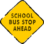 School Bus Stop Ahead