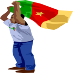 World Cup Fan - Cameroon Clip Art
