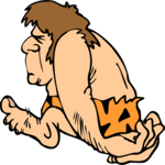 Cave Man Walking Clip Art