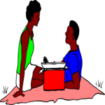 Picnic - Couple 1 Clip Art