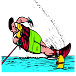 Water Skiing 09 Clip Art