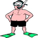 Snorkeler 2 Clip Art