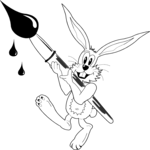 Bunny with Paintbrush