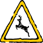 Deer Crossing 2 Clip Art