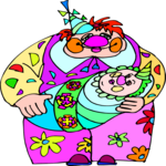 Clown with Baby 3