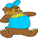 Bear Eating Corn on the Cob