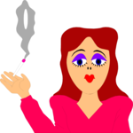 Smoking Woman Clip Art