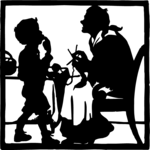 Silhouettes, Mother & Son