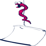 Worm on Hook 2 Clip Art