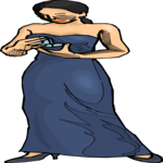 Woman in Dress 14 Clip Art