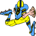 Football Player 33 Clip Art