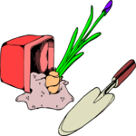 Flower Pot - Spilled 2 Clip Art