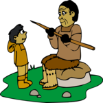 Eskimo Father & Son 1 Clip Art