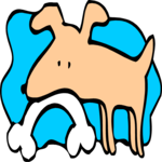 Dog with Bone 13 Clip Art