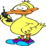 Duck with Cellular Phone