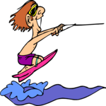 Knee Boarding Clip Art