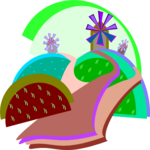 Windmills 2 Clip Art