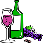 Wine & Glass 17 Clip Art