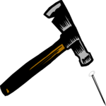 Hammer & Nail 2 Clip Art