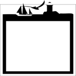 Sailboat Scene Frame Clip Art