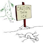 Skiing - Caution Sign 2 Clip Art
