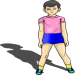 Boy Standing 07 Clip Art