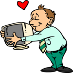 Computer Love 2 Clip Art