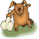 Dog with Bone 31 Clip Art