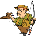 Fisherman Catching Shoe