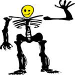 Skeleton Waving Clip Art