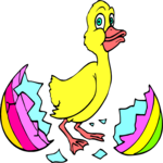 Easter Duck Hatching Clip Art