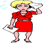 Sweating Woman 2 Clip Art