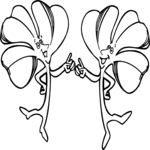 Shamrocks Dancing Clip Art