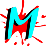 Splat M Clip Art