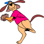 Baseball - Dog 2 Clip Art