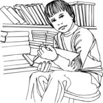 Studying in Library 1