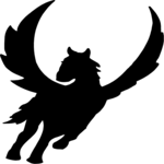 Pegasus - Silhouette 1 Clip Art
