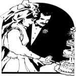 Cutting the Cake 1 Clip Art