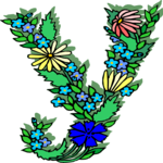 Flowery Y 2 Clip Art