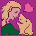 Dog & Owner Clip Art