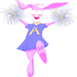 Cheerleader - Rabbit Clip Art