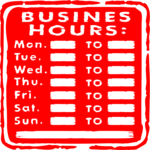 Business Hours Sign