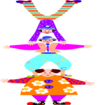 Clown Acrobats Clip Art