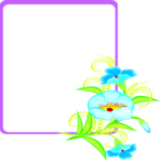 Flax Flower Frame Clip Art