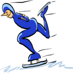 Speed Skating 3 Clip Art