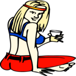 Hippie Woman 1 Clip Art