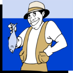 Fisherman - Proud 1 Clip Art