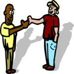 Friends Shaking Hands Clip Art