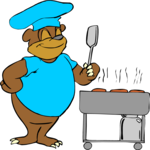 Barbeque - Bear 2 Clip Art