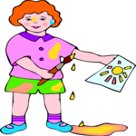 Kid Painting 2 Clip Art